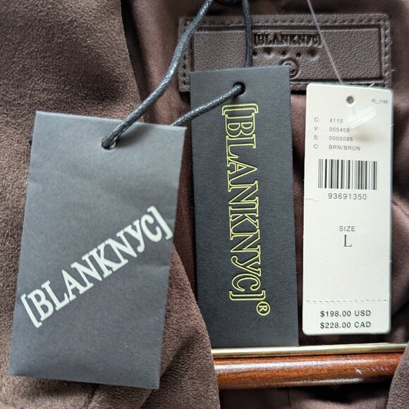 NWT Anthropologie BLANKNYC Brown front FRINGE BLAZER JACKET Western sz: L - Picture 7 of 11